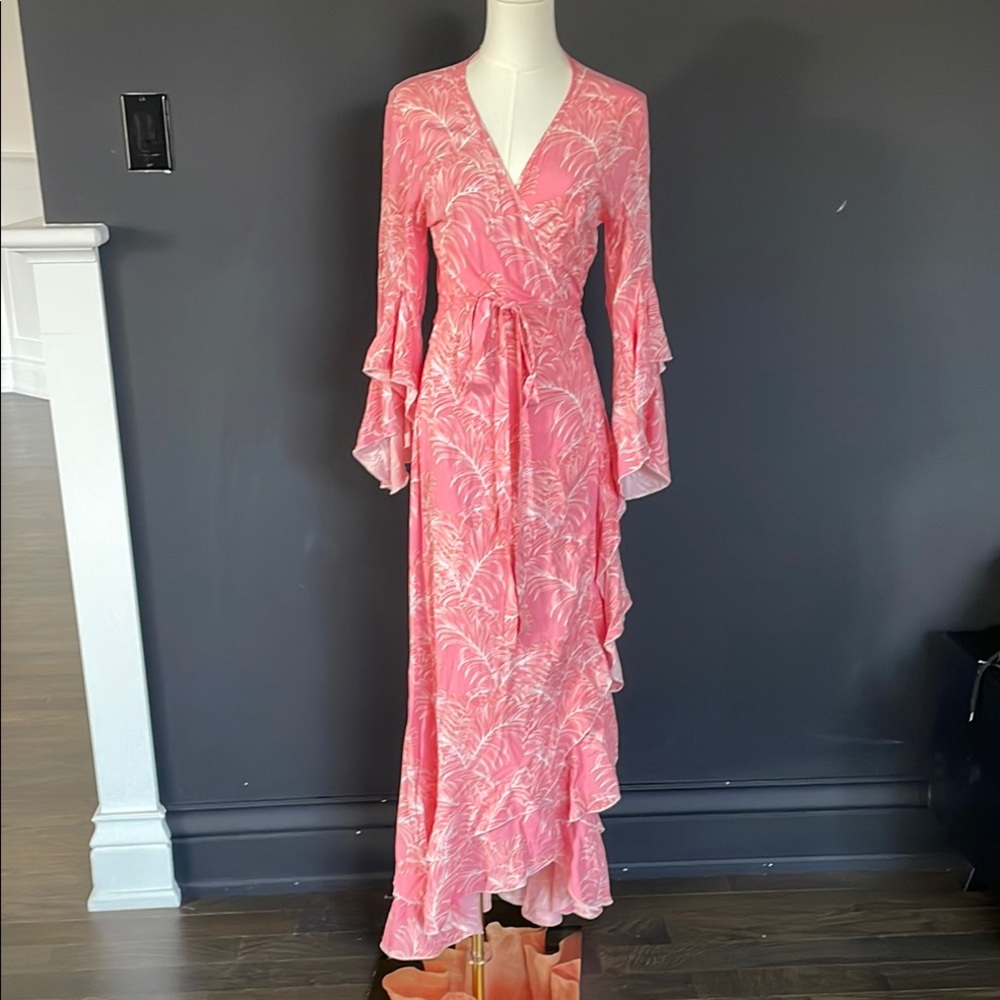 MELISSA ODABASH Pink Wrap Dress